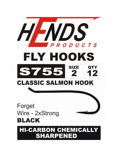 Salmon Classic single hooks S 755 Black HENDS HOOKS