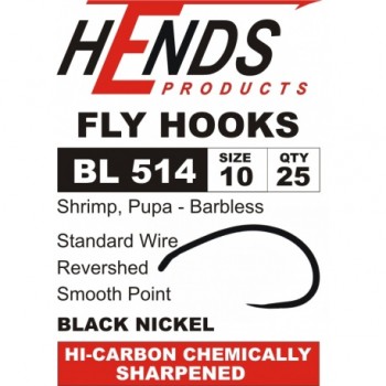 HOOKS  HENDS  Grub BL 514 Black Nickel HOOKS  HENDS