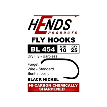 Dry Fly  Barbless BL 454 Black/Gold/Gun metal HOOKS  HENDS