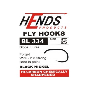 Blobs Lures  BarblessBL 334 Black Nickel HOOKS  HENDS